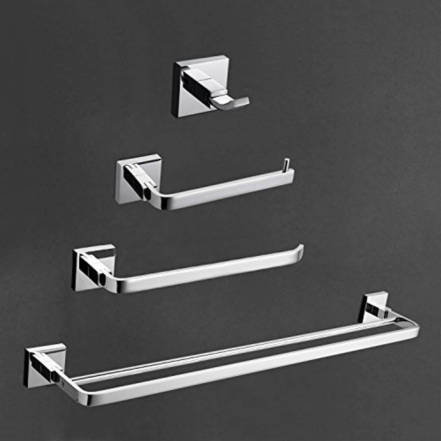 lightinthebox solid brass bathroom accessory sets 4 pcs chrome finish bath collection set owel bars robe hooks towel shelf to