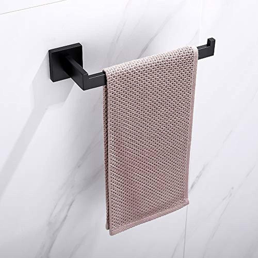 tastos premium stainless steel hand towel holder, square hand towel ring heavy duty wall mounted modern hand towel bar for ba