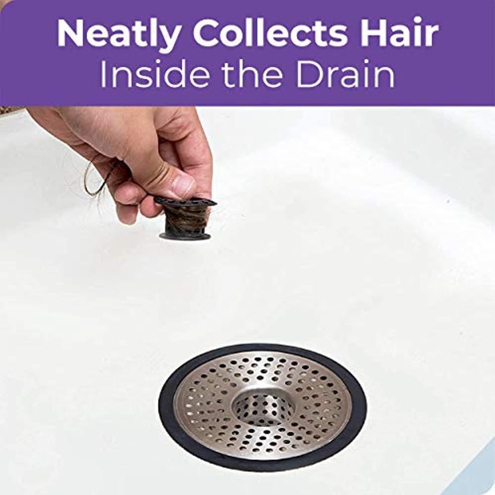 showershroom shsult755 ultra revolutionary shower hair catcher drain protector, stainless