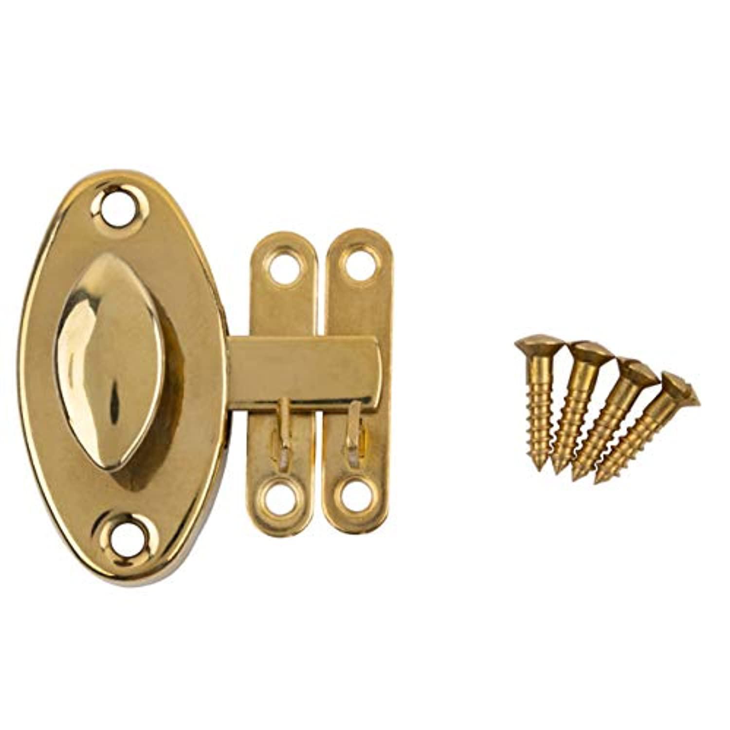 Uniqantiq Hardware Supply Oval Hoosier Cabinet Brass Latch And Catch Antique Vintage Cupboard Furniture Kc 6 Oval Hoosier Cabinet Brass Latch, Hoosier Cabinet Hardware Latches