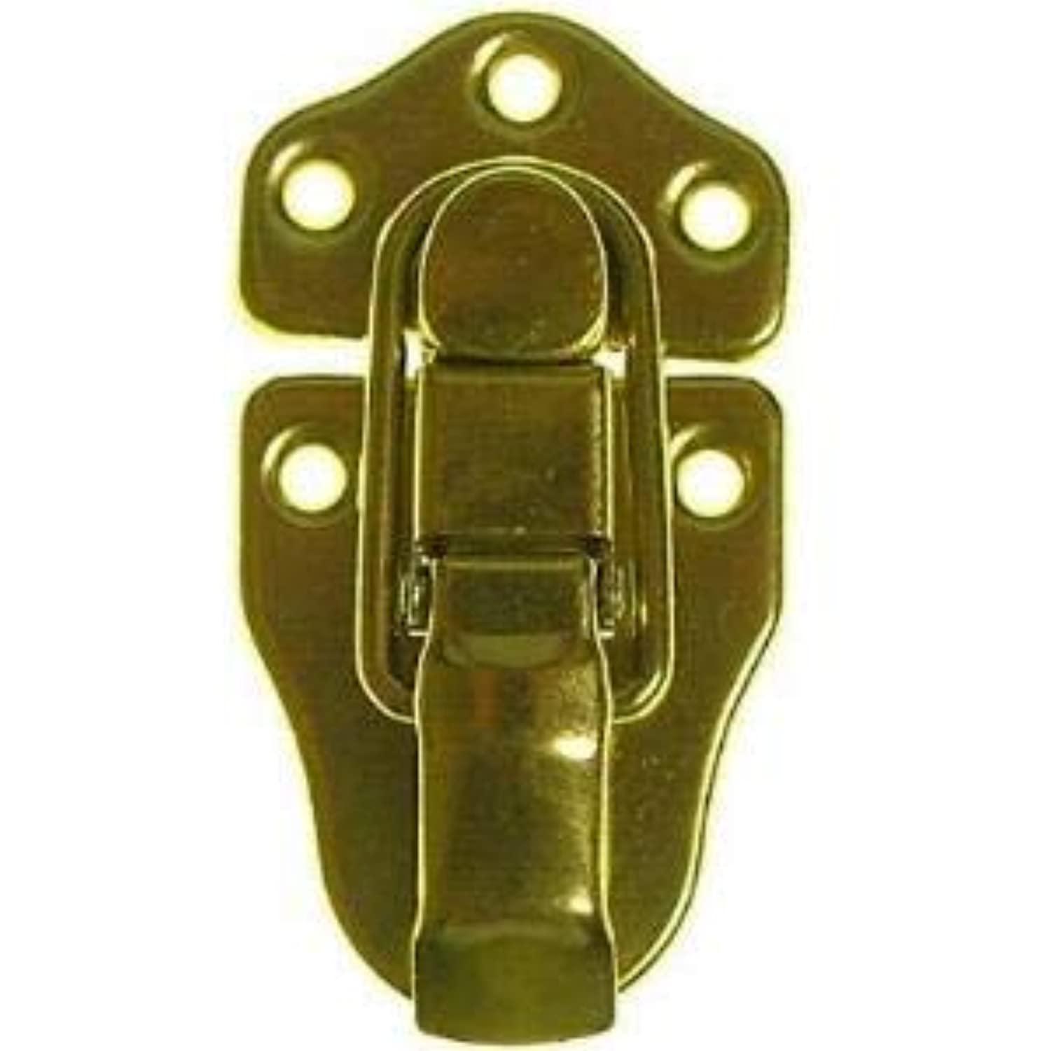 UNIQANTIQ HARDWARE SUPPLY brass finish medium toggle trunk drawbolt closure clasp latch | lock for chest suitcase, jewelry box | hardware for furniture