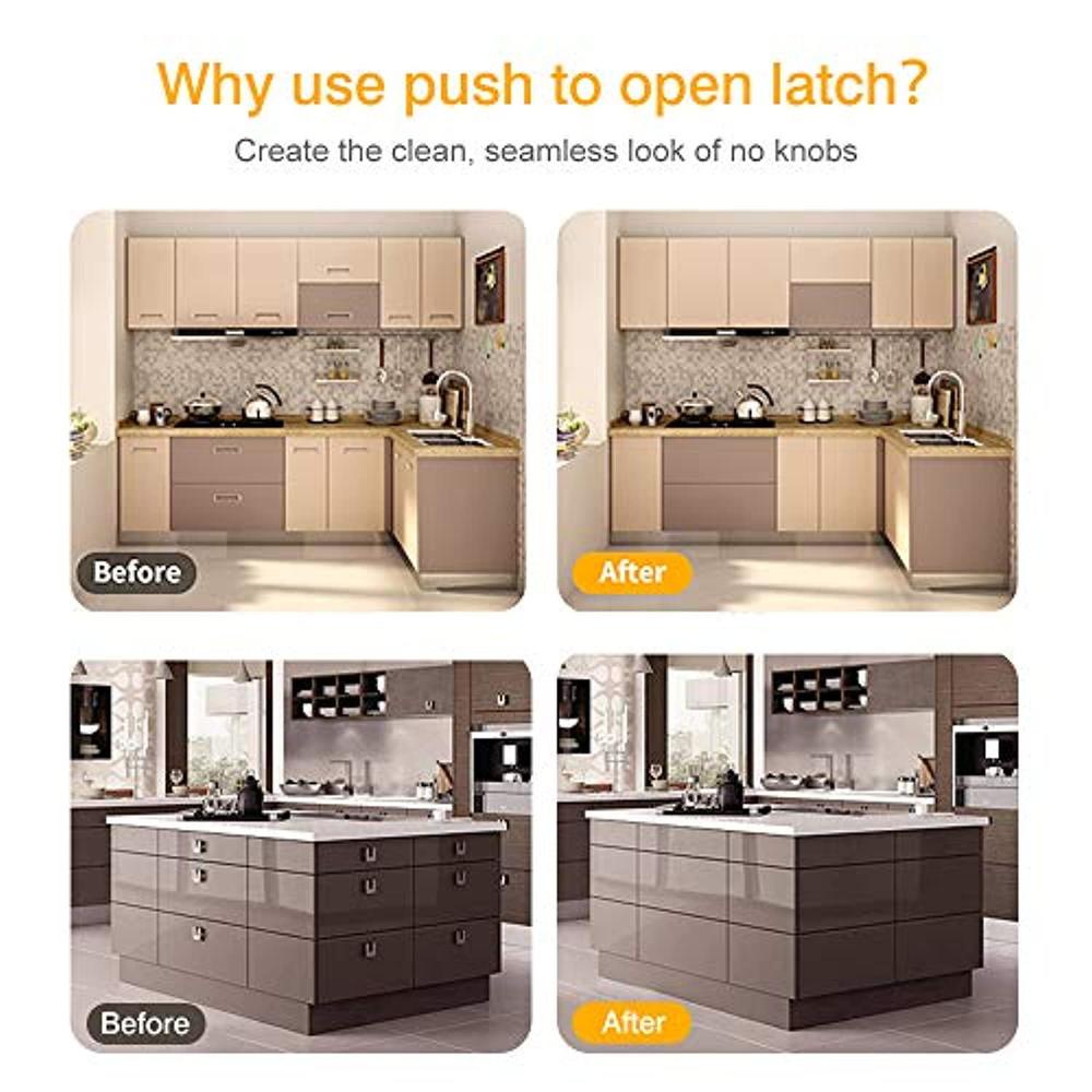 JIAYI magnetic push latches for cabinets jiayi 4 pack push to open door latch heavy duty touch latches kitchen door push release la