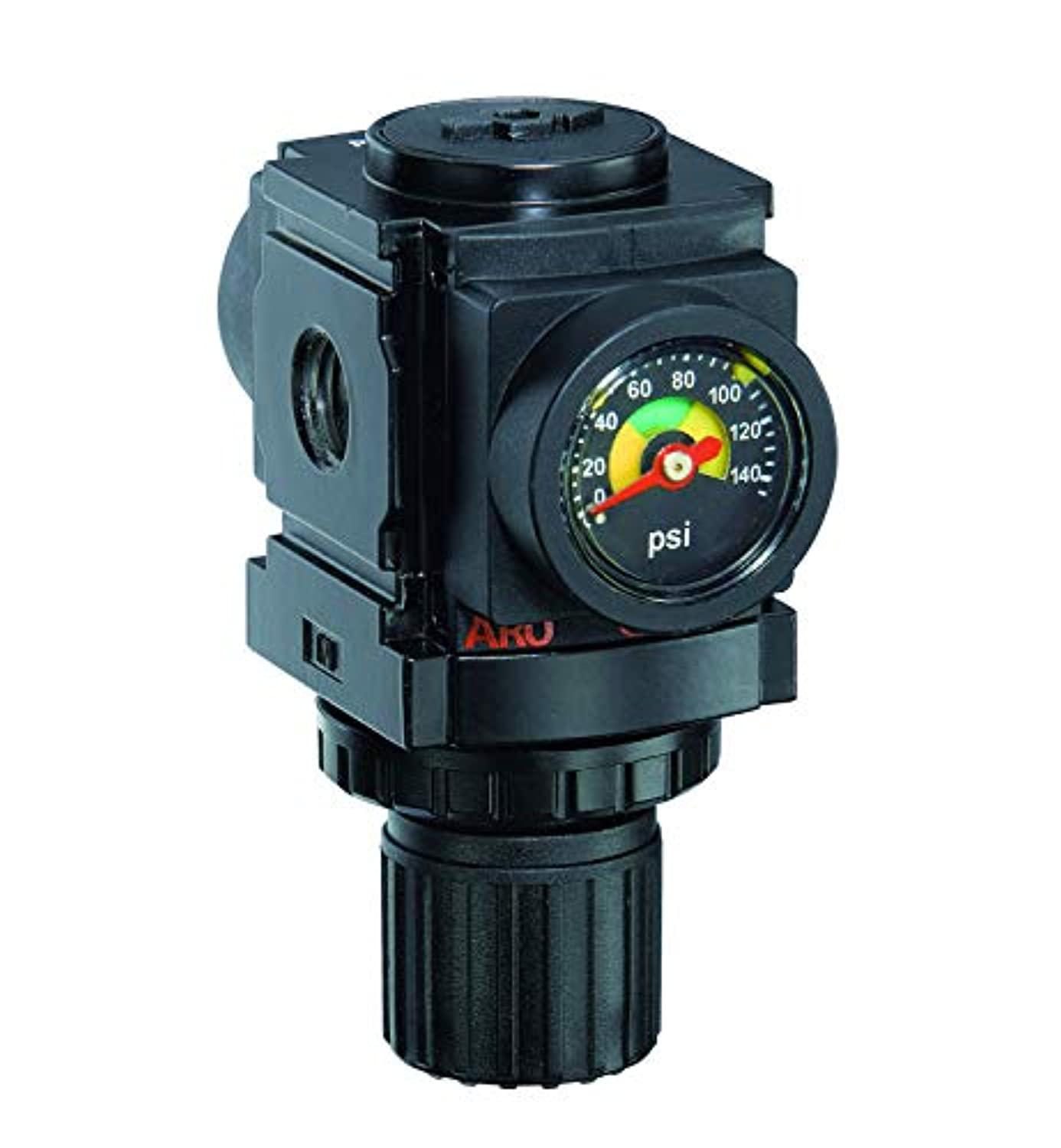 Ingersoll Rand aro r37121-600-vs air regulator 1/4" npt, w/ gauge - 250 psi max inlet