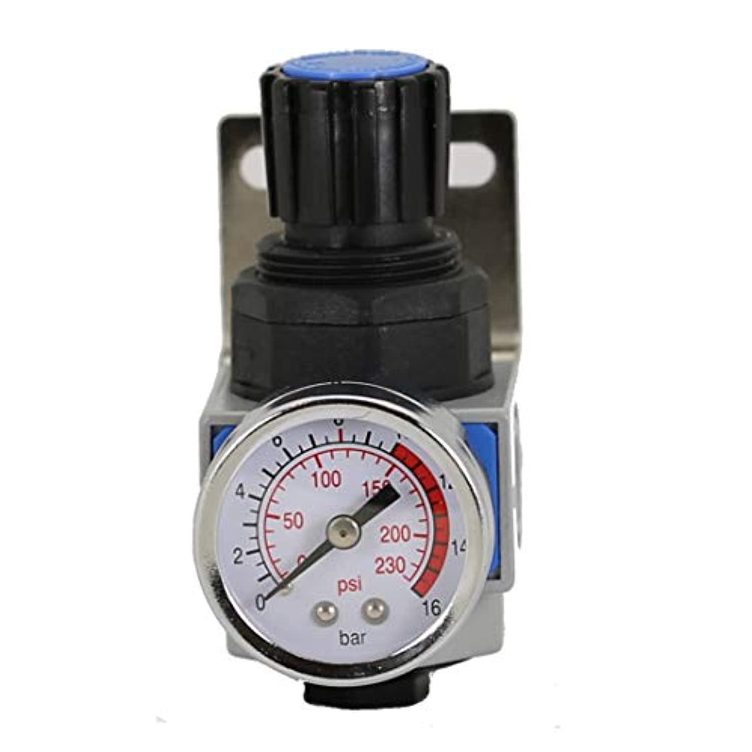 uffy industrial pneumatic air regulator for tools operating 0 to 145 psi with wall mount bracket
