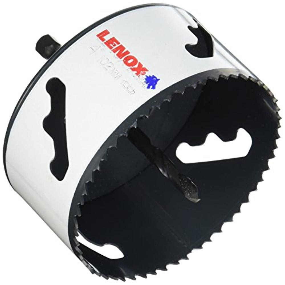 lenox tools hole saw, bi-metal, speed slot, arbored, 4-inch (1773002)