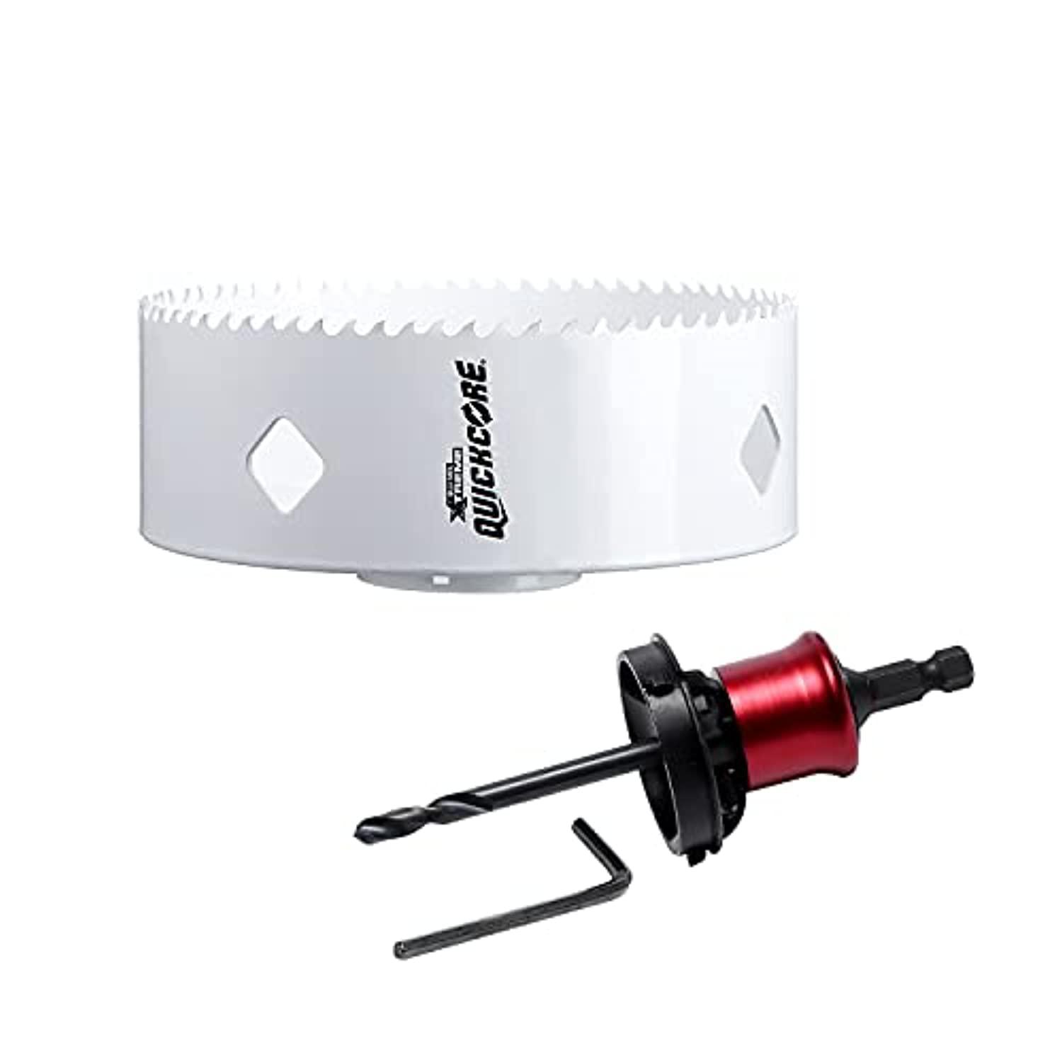 disston quickcore recessed light bimetal hole saw kit with 53/4" & 3/