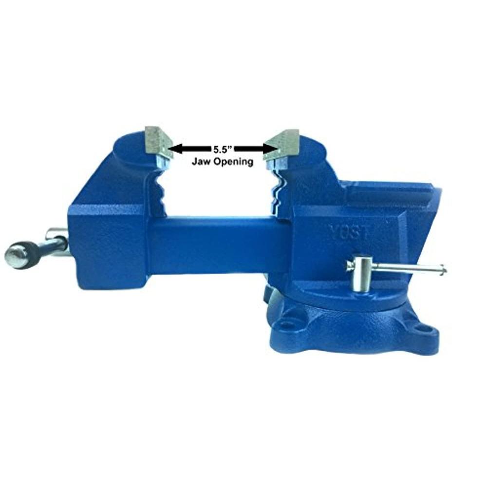 yost vises model 465 heavy-duty industrial 6.5- inch combination pipe and bench vise tool with 360-degree swivel base for hom