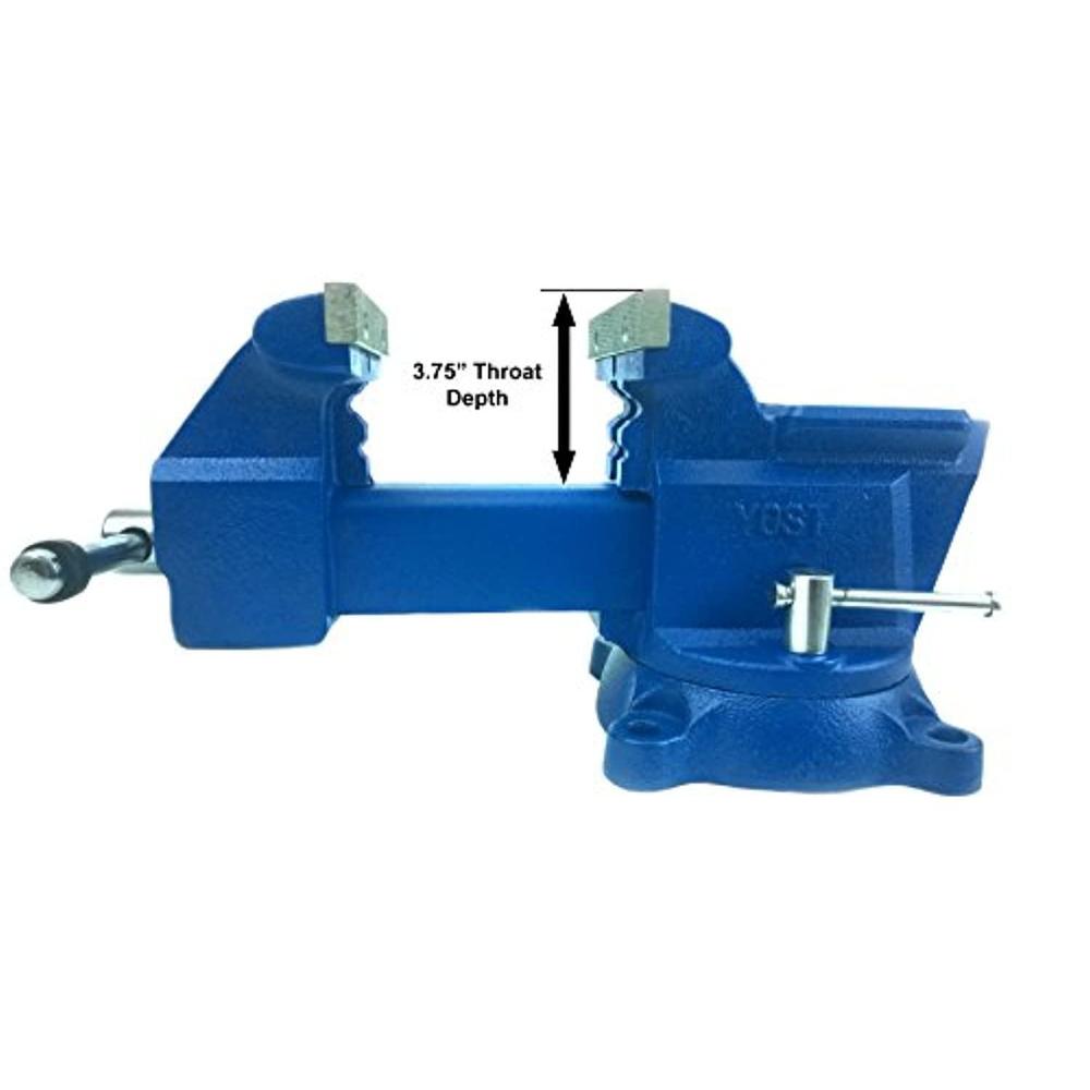yost vises model 465 heavy-duty industrial 6.5- inch combination pipe and bench vise tool with 360-degree swivel base for hom