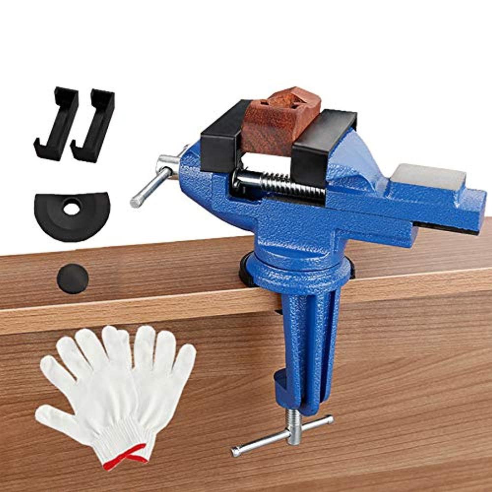 LLKJ multifunctional 360 rotating bench vice, portable bench vice table vice, used for hobby jewelry diy craft repair tools,2.5"