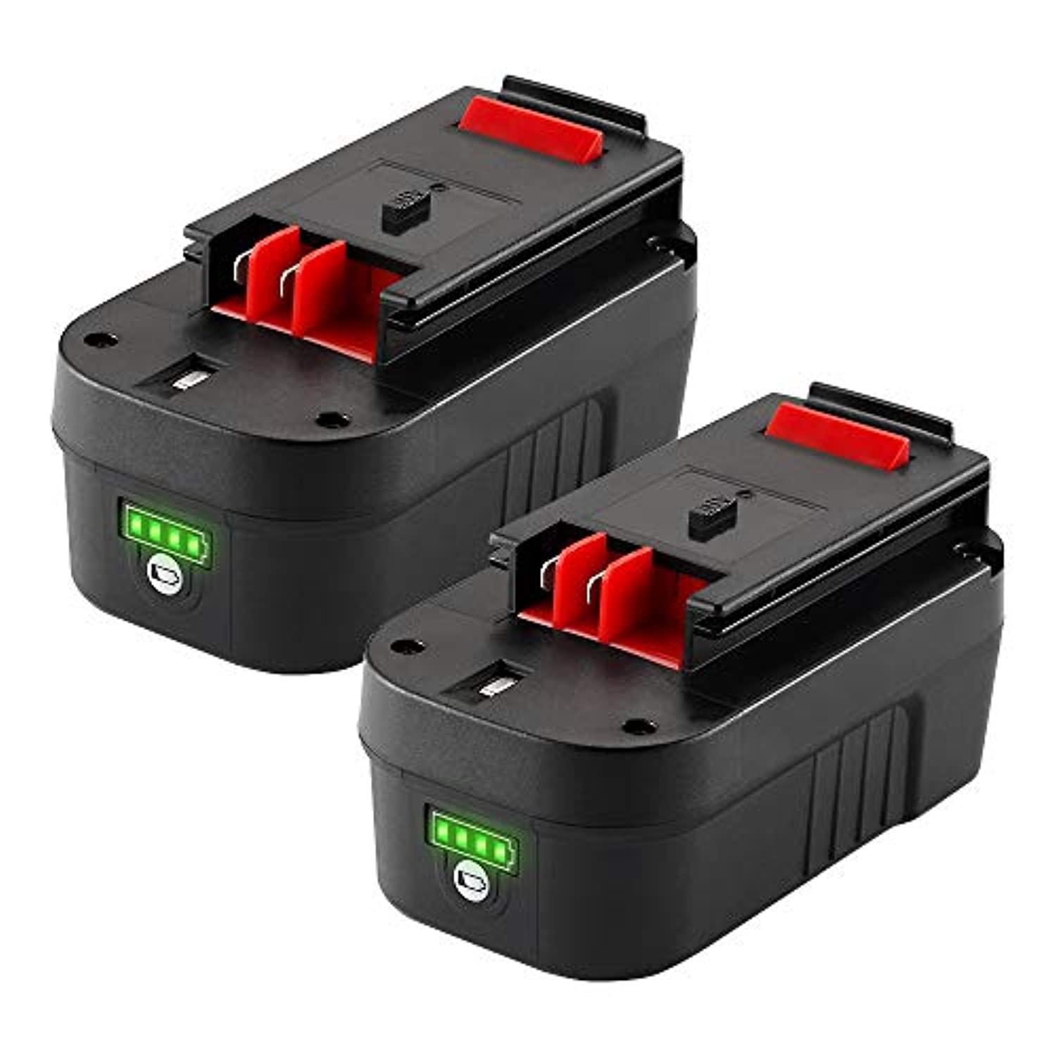 DSANKE 2pack dsanke replacement for black and decker 18 volt 3.0ah  lithium-ion battery for 244760-00 hpb18 battery a1718 a18 a18e hp