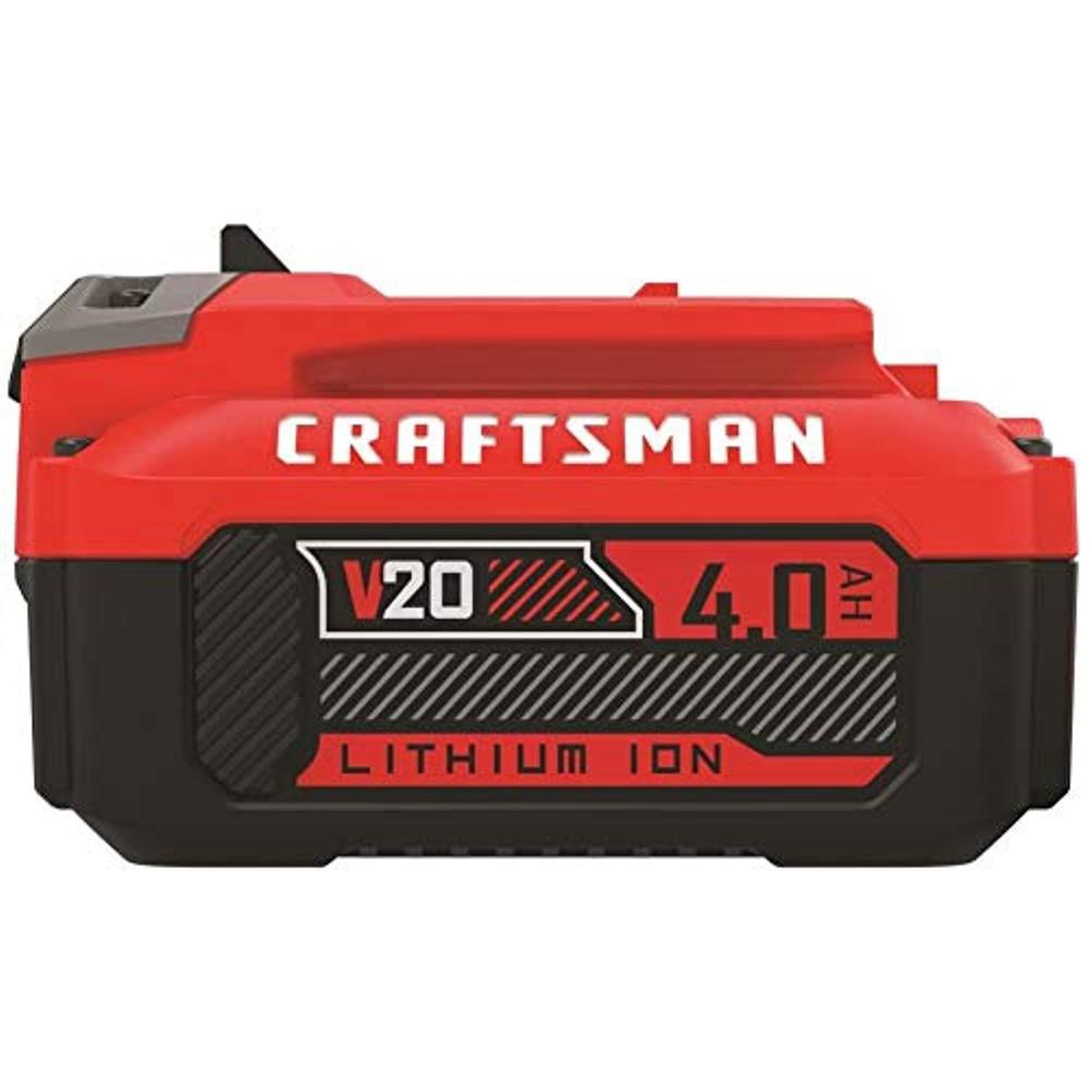 craftsman 20-volt max 4-amp-hours rechargeable lithium ion cordless power equipment battery