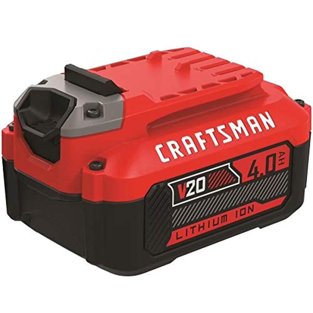 craftsman 20-volt max 4-amp-hours rechargeable lithium ion cordless power equipment battery