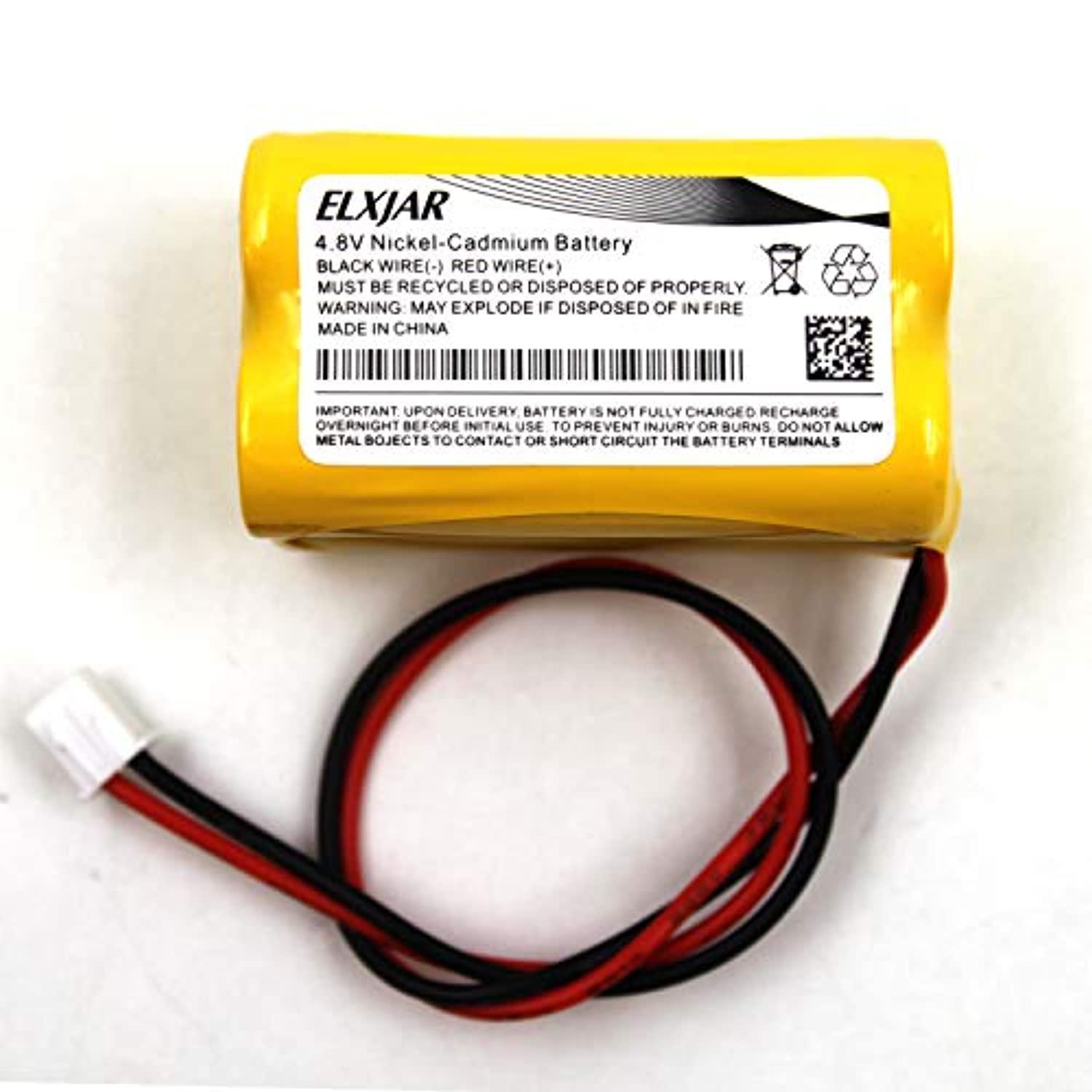 Elxjar (4-pack) 4.8v 700mah bl93nc487 ni-cd battery replacement for emergi- lite exit