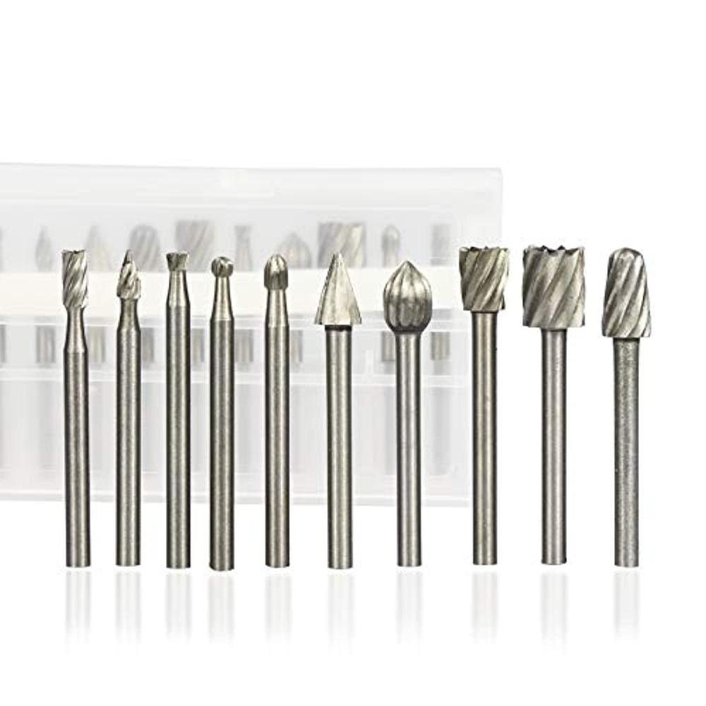 xuchuan rotary files 10 pcs hss rotary burrs rotary tools fit power tools woodworking,carving, engraving