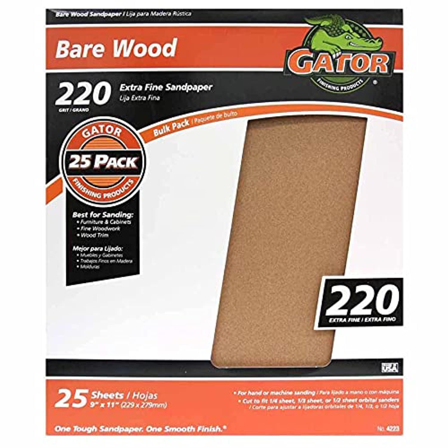 ali industries 4223 9" x 11" bare wood sanding sheets