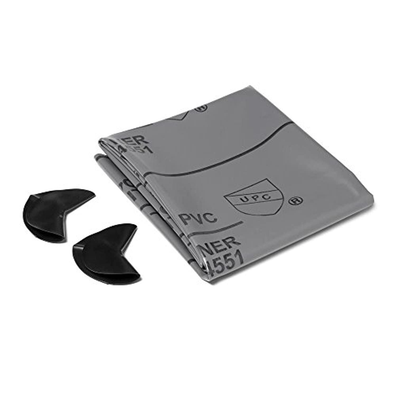 oatey 41620 5' x 6' pvc shower pan liner kit with dam corners, 40 mil, gray