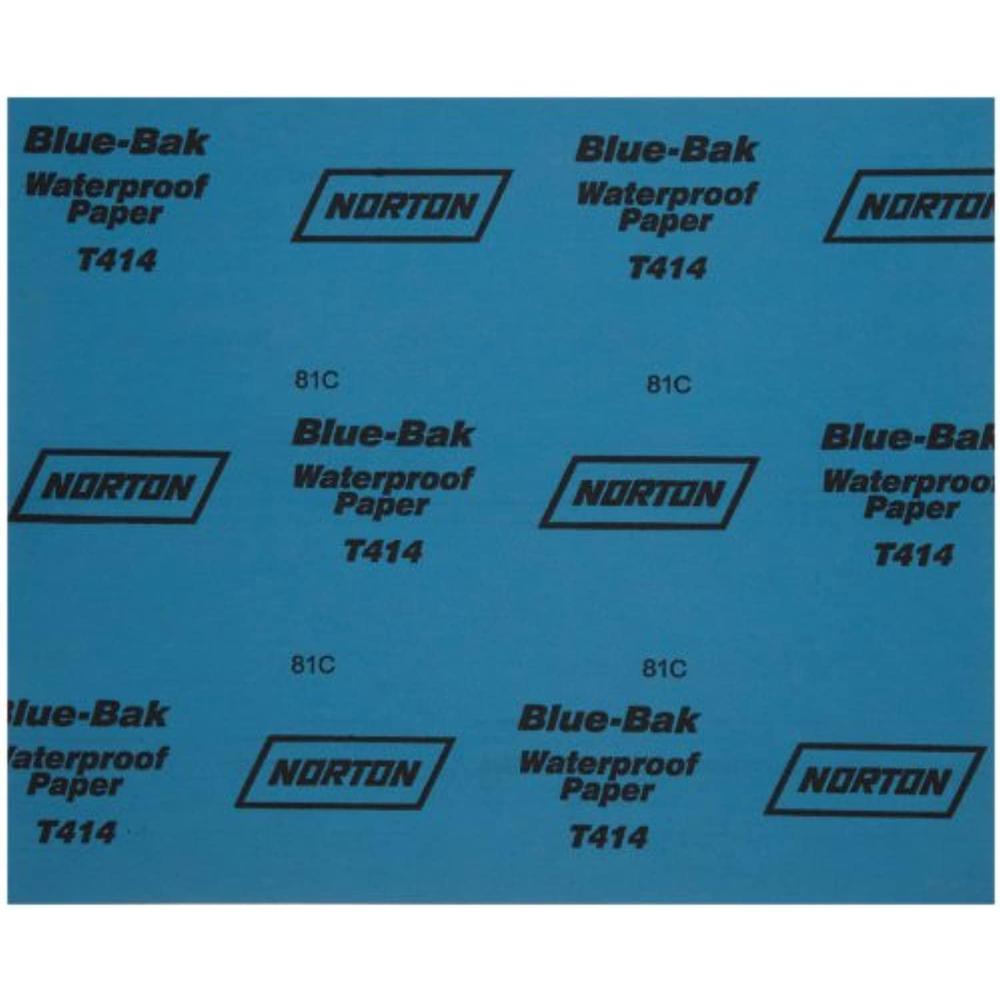 Norton Abrasives - St. Gobain norton t414 blue-bak abrasive sheet, paper backing, silicon carbide, waterproof, grit 220 (pack of 50)