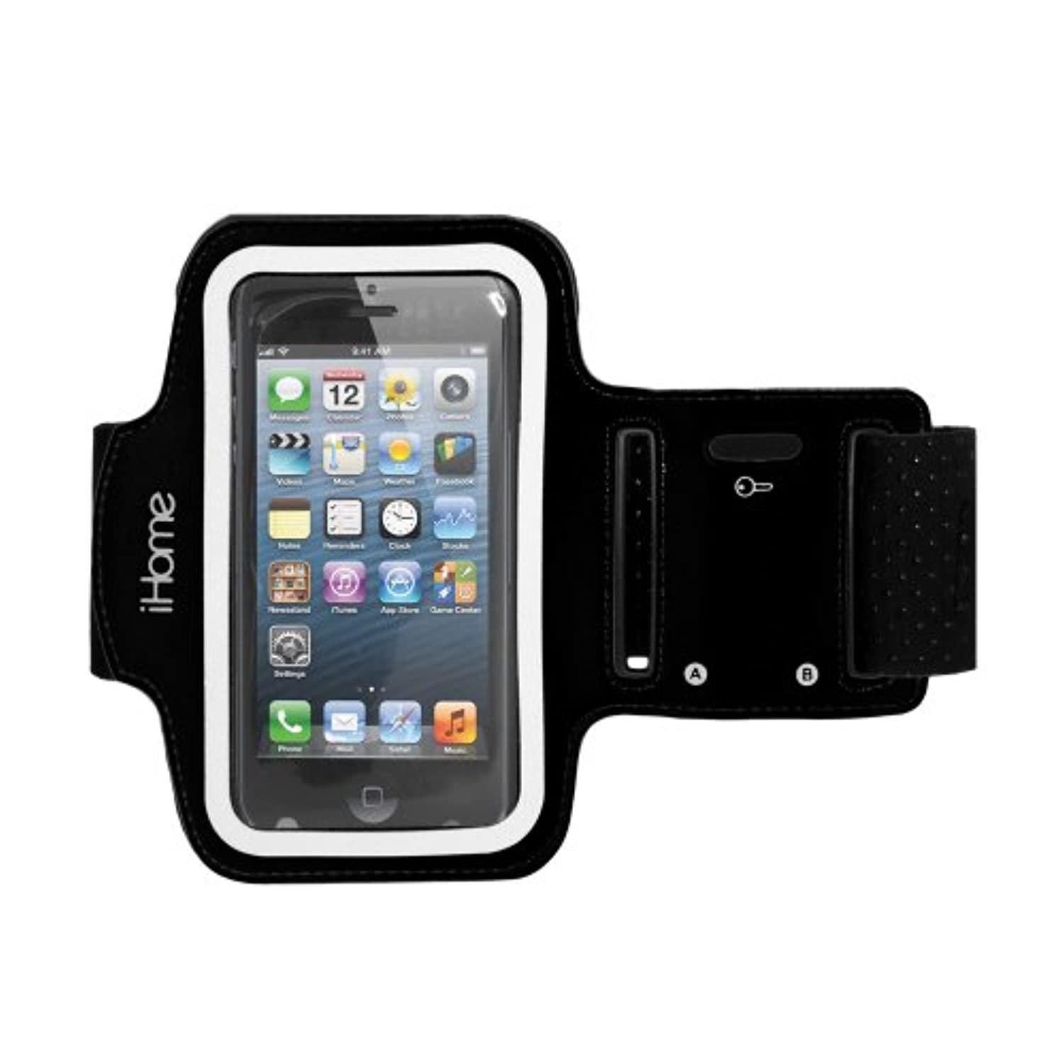 ihome ih-5p141b sport armband for iphone 4/4s/5 and ipod touch, black