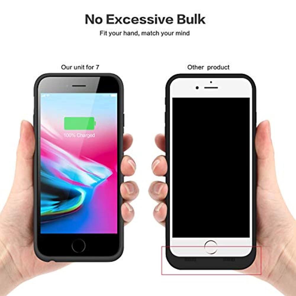 YHO battery case for iphone 8/7/6s/6/se(2020), upgraded 6000mah portable rechargeable charger case for iphone 6s/6 extended batte