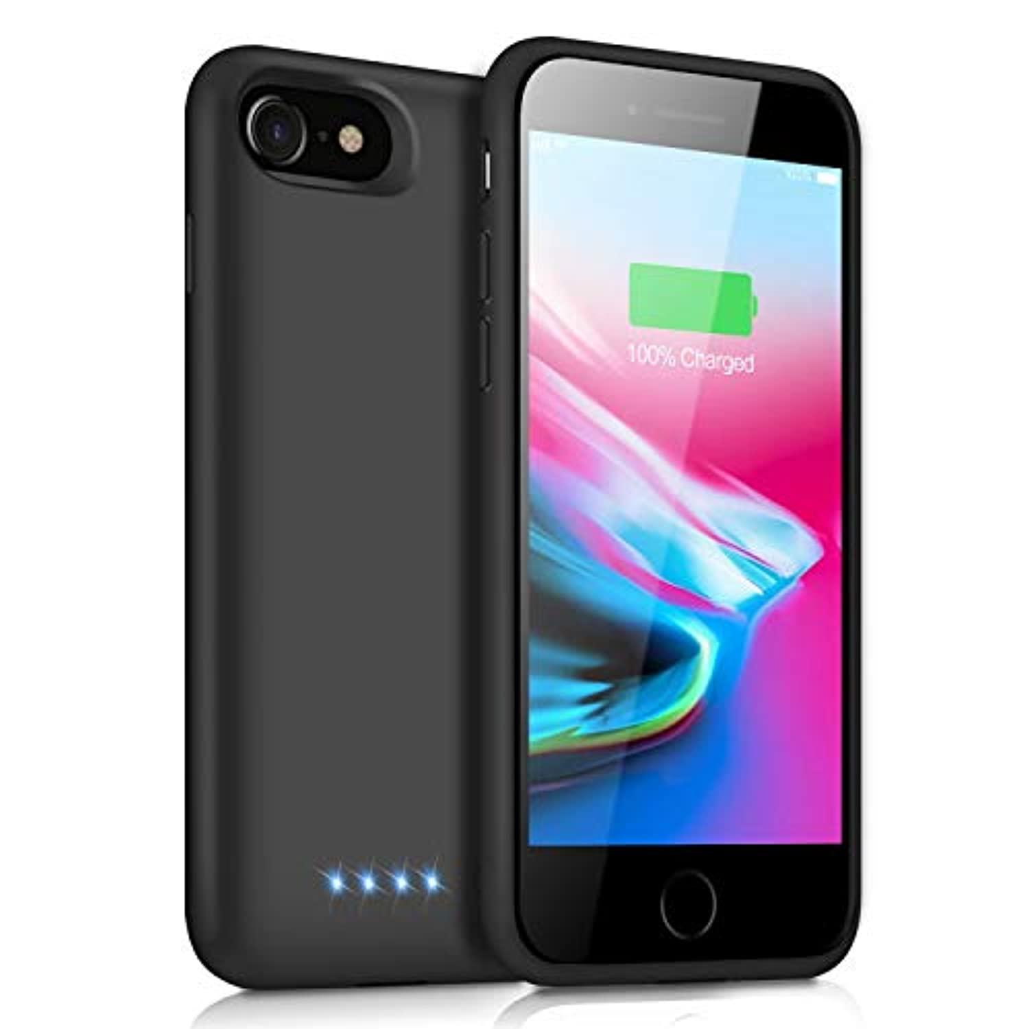 YHO battery case for iphone 8/7/6s/6/se(2020), upgraded 6000mah portable rechargeable charger case for iphone 6s/6 extended batte
