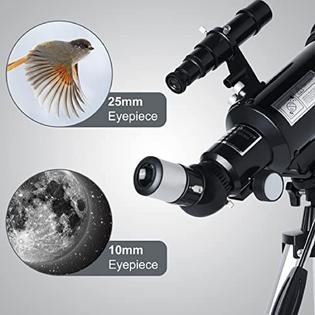 hexeum telescope 70mm aperture 500mm - for kids u0026 adults astronomical refracting portable telescopes az mount fully telescope aperture