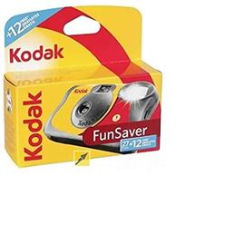 kodak 3920949 fun saver single use camera with flash (yellow/red)