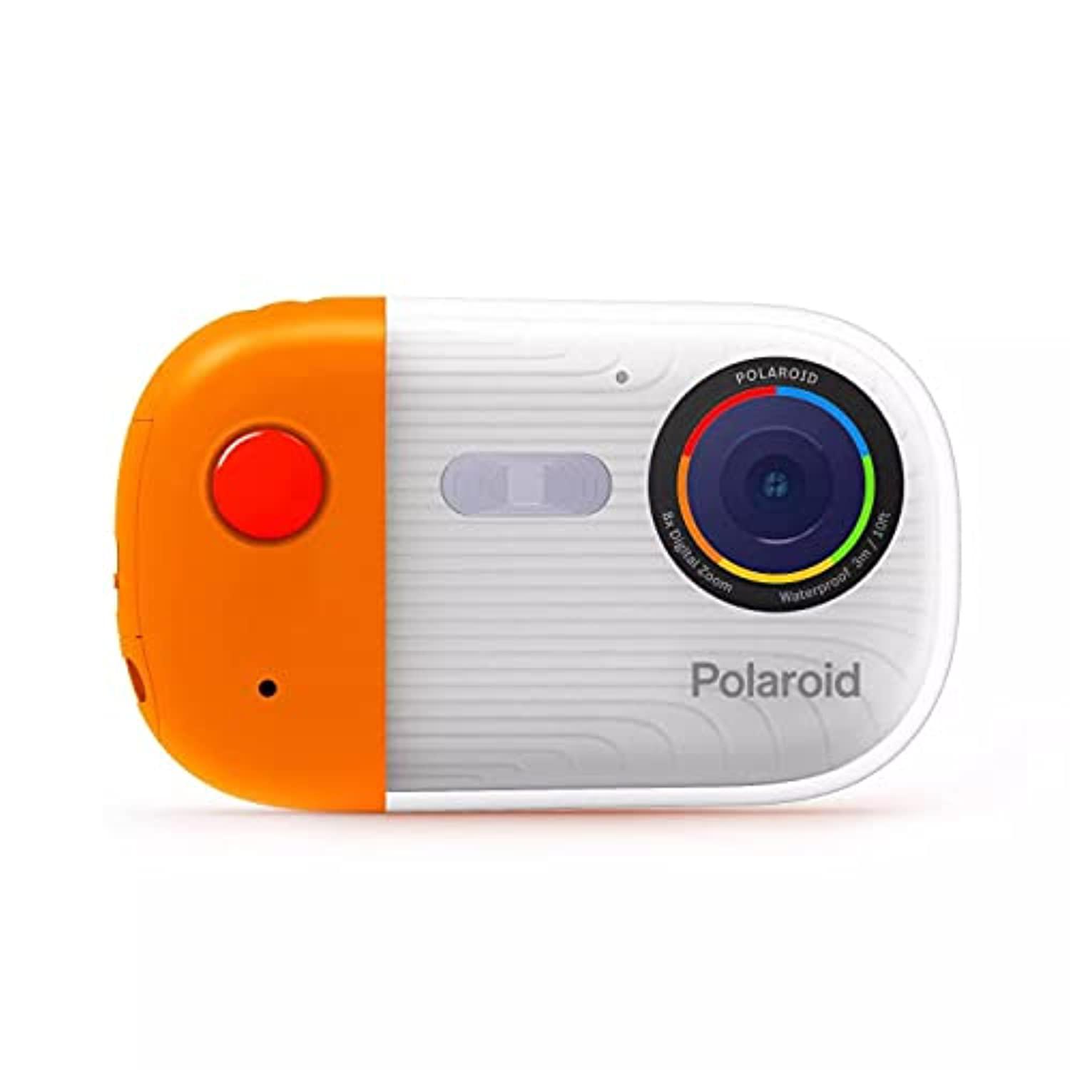 Sakar polaroid underwater camera 18mp 4k uhd, polaroid waterproof camera for snorkeling and diving with lcd display, usb rechargeab
