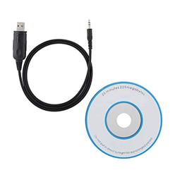 ciglow usb programming cable cord with cd software, two way radio programming cable for qyt kt8900 radio transceiver