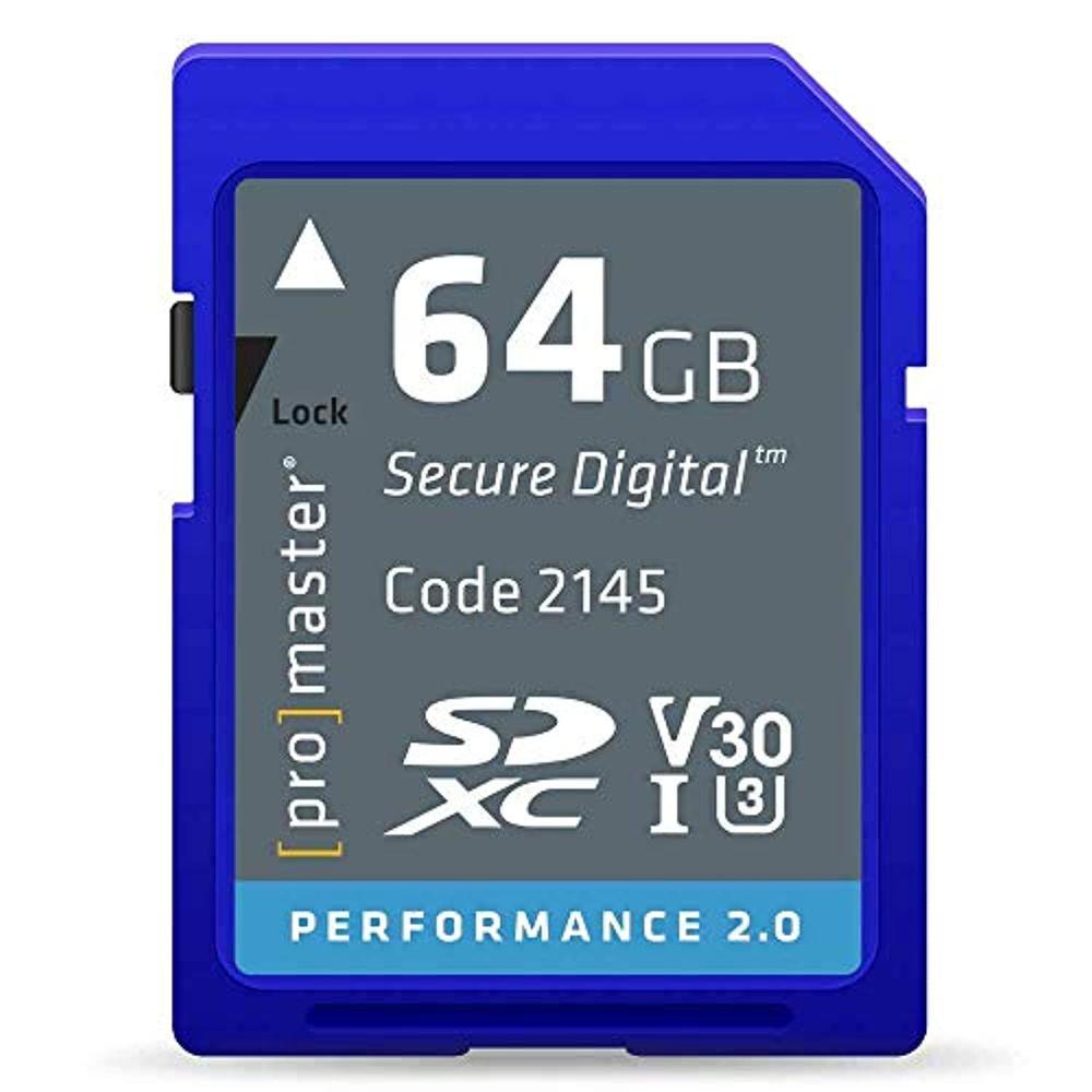 promaster 64gb sdhc class 10 memory card (performance 2.0)