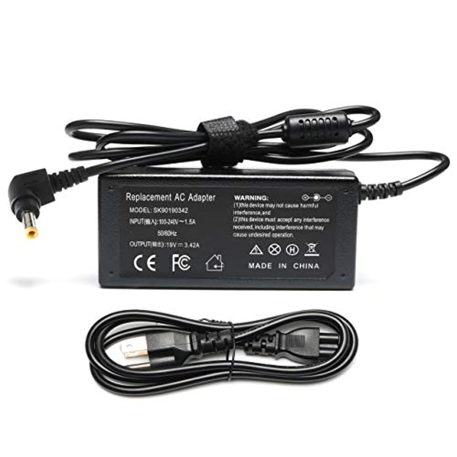 Tinkon 65w laptop charger for asus laptop power cord, asus notebook pc charger replacement asus x54c x551 x551m x555l x555la x501 x5
