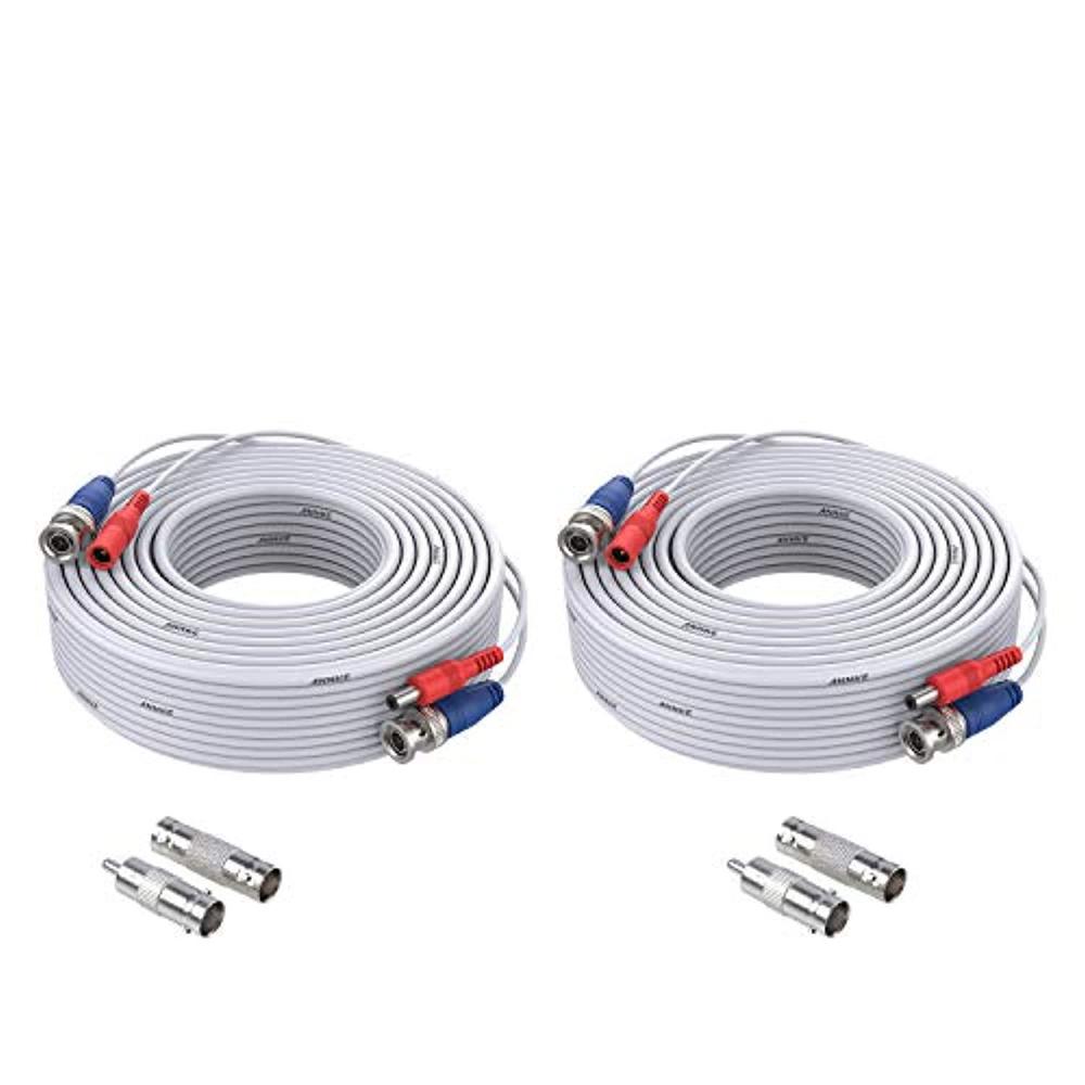 annke 2 pack security camera cable 30m/100ft all-in-one bnc video power cables, bnc extension wire cord for cctv camera dvr s