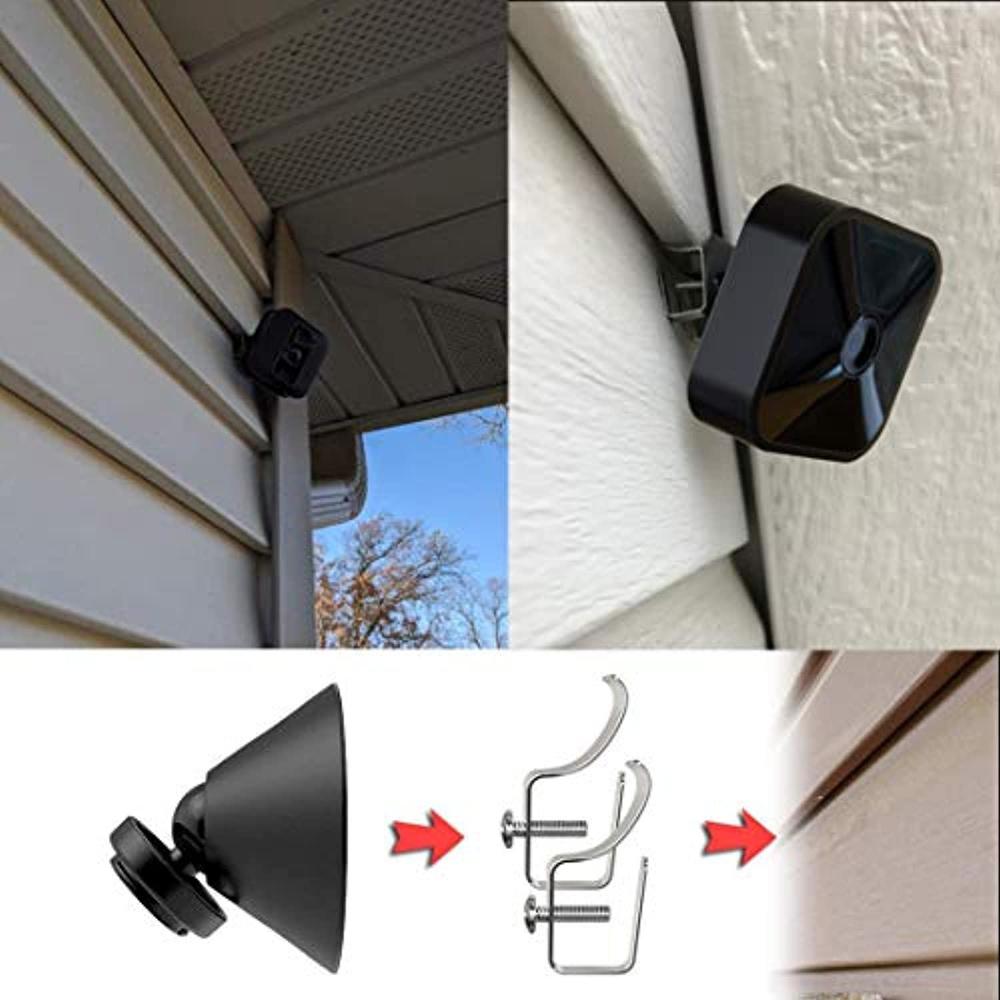 Hibezos (12 pack) blink outdoor camera vinyl siding clip hooks, no-hole needed outdoor siding hanger for mounting blink xt2 blink out