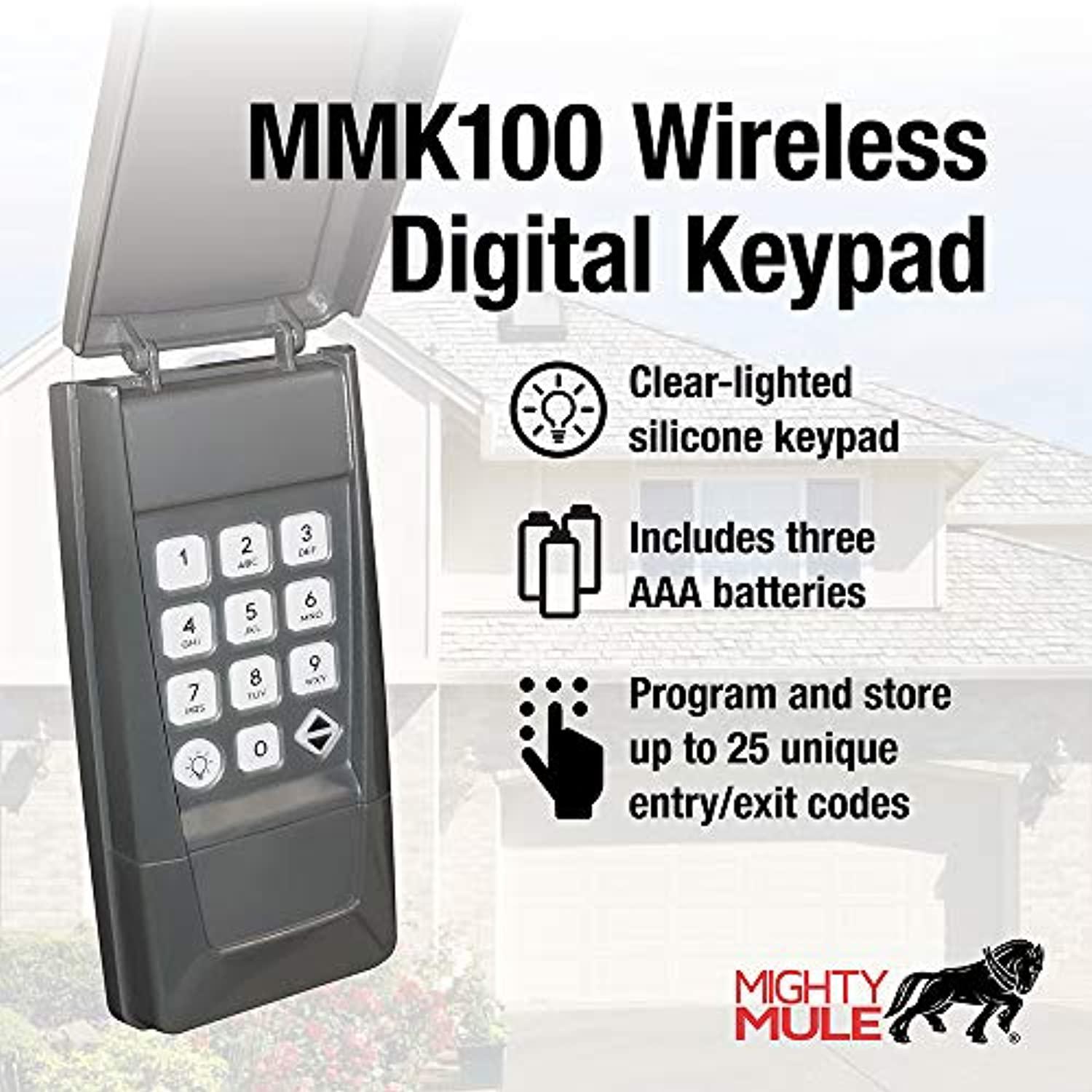 mighty mule mmk100 gdo wireless keypad, gray
