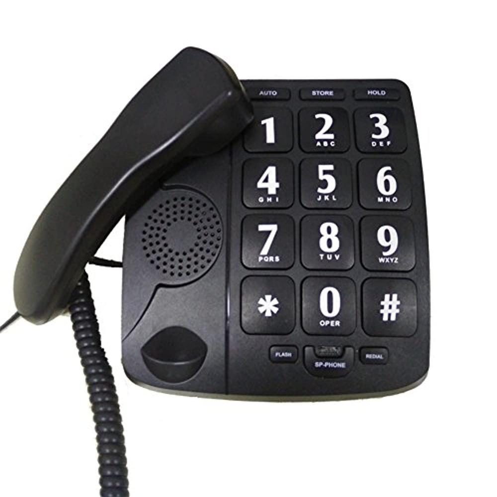 megfong mf-02b large button phone for elderly senior amplified corded phone with speakerphone for hearing impaired