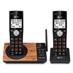 at&t cl82267 dect 6.0 2-handset cordless phone for home with answering machine, call blocking, caller id announcer, intercom 