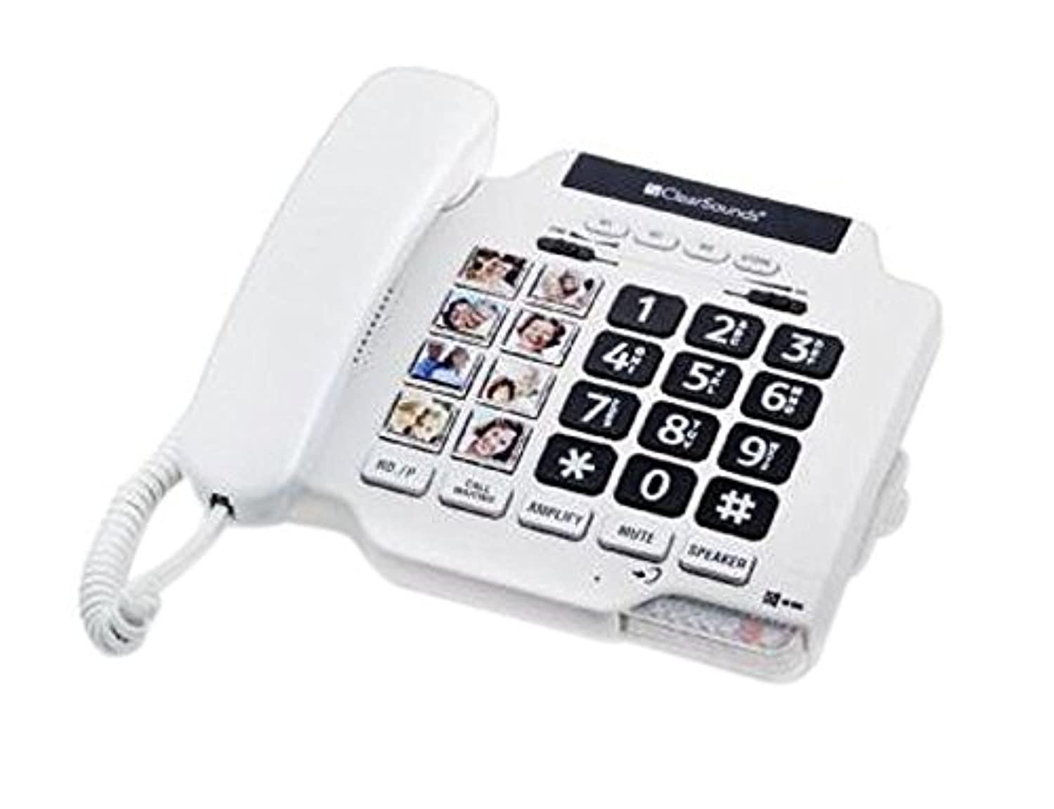 clearsounds amplified visual ringer corded spirit phone - white