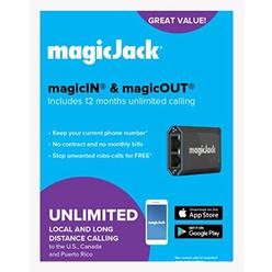 magicjack, new 2021 voip phone adapter, portable home and on-the-go digital service. unlimited calls to us and canada. no mon