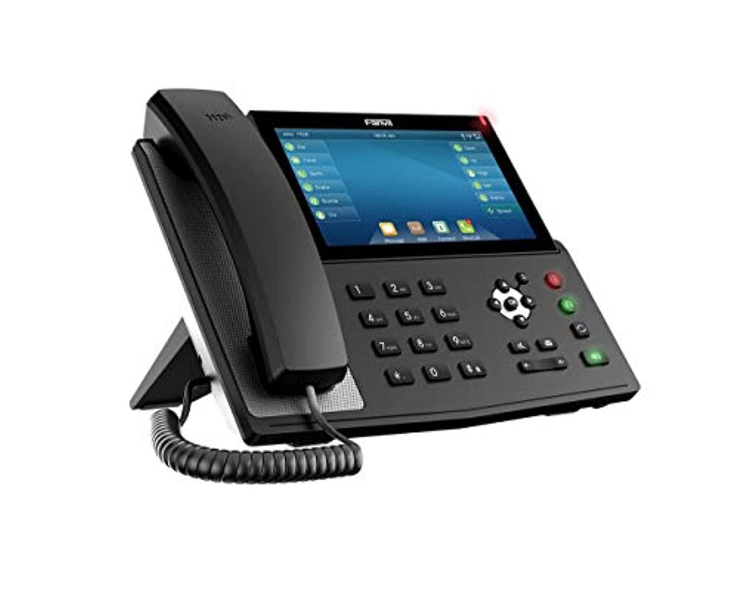fanvil x7 enterprise voip phone, 7-inch color touch screen, 20 sip lines, power adapter not included (renewed)