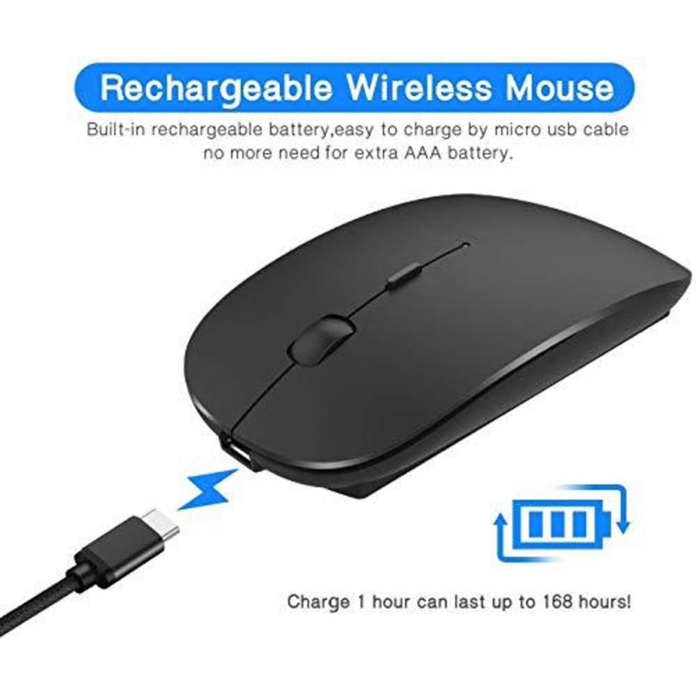 ZERU bluetooth mouse,rechargeable wireless mouse for macbook pro/macbook air,bluetooth wireless mouse for laptop/pc/mac/ipad pro/c