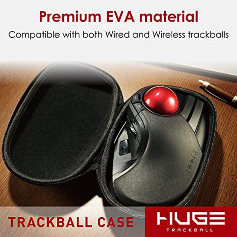 elecom hard eva travel protection storage case fits elecom trackball mouse m-ht1 series black (bma-ht1bk)