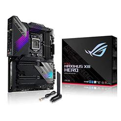 ASUS rog maximus xiii hero (wifi 6e) z590 lga 1200(intel11th/10th gen) atx gaming motherboard (pcie 4.0, 14+2 power stages, ddr4 5