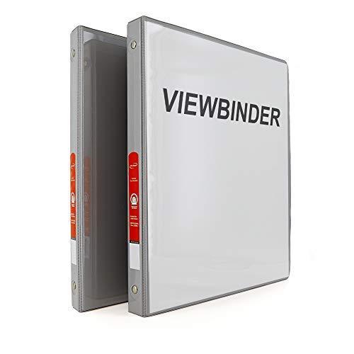 emraw 3 ring view binder 1/2" inch with 2 pockets ideal for office, school, home for organizing projects, presentations and more av
