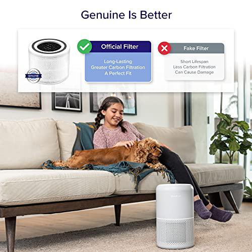 levoit air purifier p350-rf, 3-in-1 h13 true hepa pet allergies, new fine non-woven fabric pre, odor eliminator with arc form