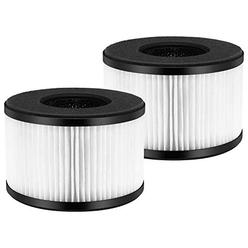 isingo 2-pack bs-03 true hepa filter replacement compatible with partu bs-03 air purifier part u & part x, with 3-in-1 true h