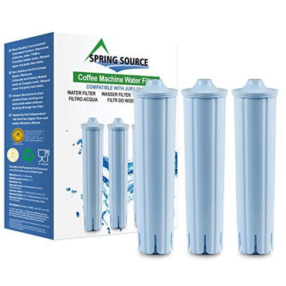Spring Source 3-pack spring source cmf001 coffee machine water filter replacement for jura clearyl blue 71445, 67879, ena3, ena4, ena5, j6,