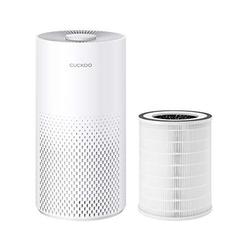 cuckoo cac-i0510fw bundle | 3-in-1 air purifier with extra h13 true hepa filter, removes airborne particles, for small rooms 