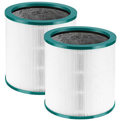 isinlive 2 pack true hepa replacement filter compatible with dyson tower purifier pure cool link tp01, tp02, tp03, am11, bp01