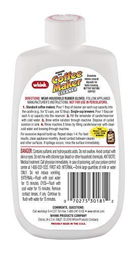 whink coffee maker cleaner 10 ounce