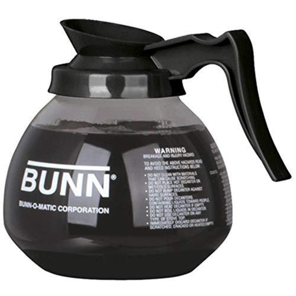 bunn coffee pot decanter/carafe, 2 black regular and 1 orange decaf, 12 cup capacity, set of 3, original version