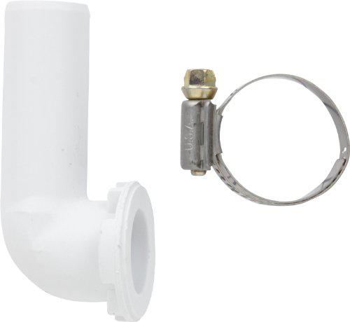 whirlpool 208847 siphon elbow & clamp, white